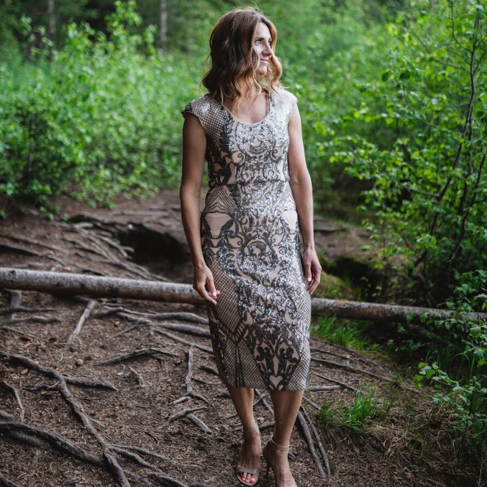 Silver Sequin Formal